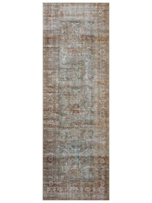 Chris Loves Julia X Loloi Jules Rug - Lagoon/brick