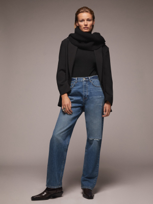 Z1975 Hi-rise Straight Leg Jeans With Rips