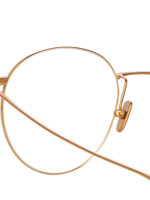 Foster Oval Optical A Frame In Rose Gold