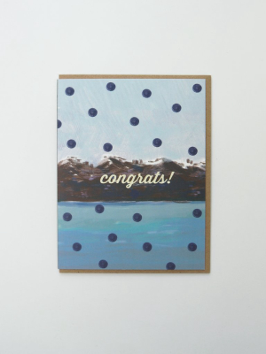 Ferme A Papier Card, Polka Dot Mountain Congrats