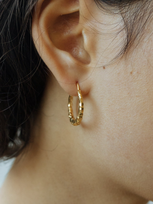 Hungry Baby Snake Carved Earrings
