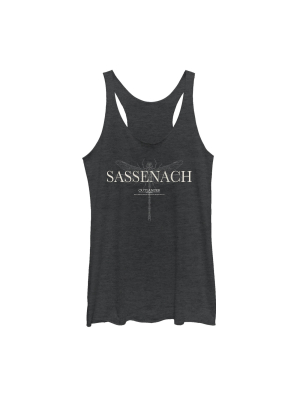 Women's Outlander Sassenach Dragonfly Racerback Tank Top