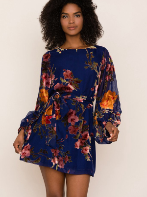 Bellflower Velvet Dress