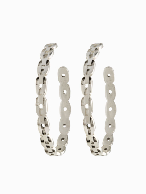 Virgo Chain Hoop Earrings