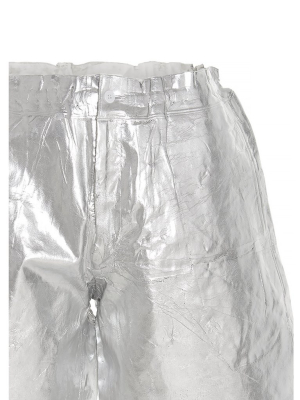 Comme Des Garçons Homme Plus Metallic-effect Shorts