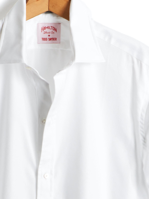 Made In The Usa Hamilton Tuxedo Shirt With French Cuff In White