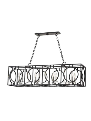 Octavio 8 Light Island Light Aged Iron / Polished Nickel Combo