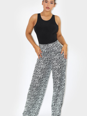 Leopard Wide Leg Trousers