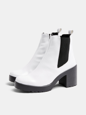 Bronte White Chelsea Unit Boots