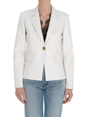 Pinko Single Breasted Faux-leather Jacket