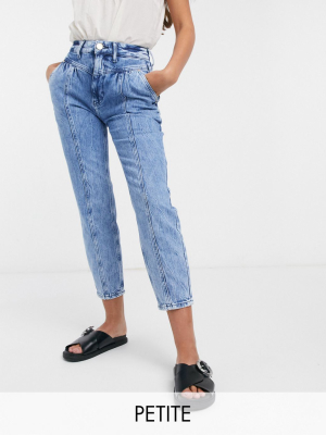 River Island Petite Mom Jean In Blue Wash