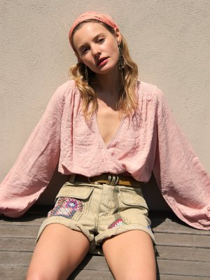 Cherry Blossom Wrap Top