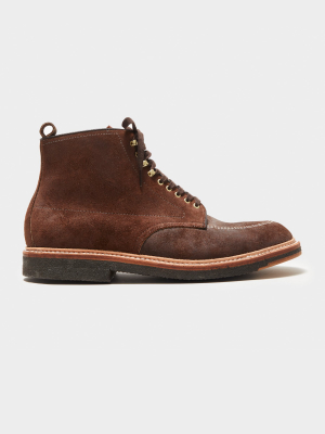 Todd Snyder + Alden Indy Boot In Tobacco Reverse Chamois Leather