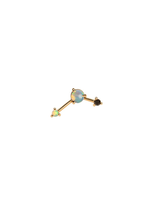 Three-step Balloon Earring - Opal