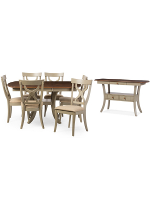 Balmoral Chic Country Cottage Antique Oak Wood Dining Table Gray/brown - Baxton Studio