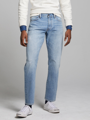 Slim Fit Stretch Jean In Destroyed Wash