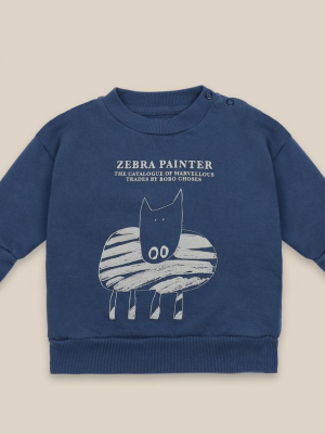 Bobo Choses Zebra Painter Baby Sweater