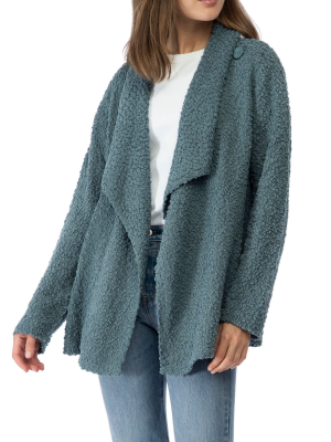 Boucle Popcorn Long Sleeve Cardigan