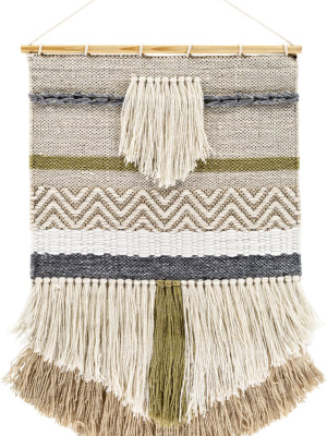 Saiful Hand Woven Wall Hanging In Khaki