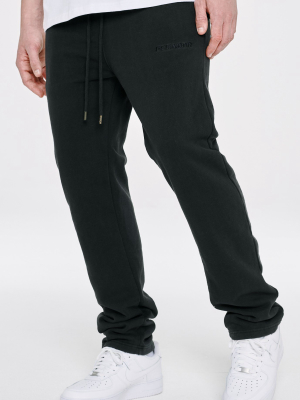 Logo Wide Sweat Pants Washed Black