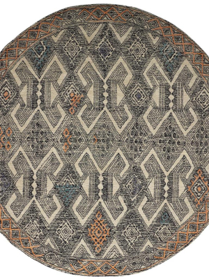 Feizy Home Arazad Rug - Black/tangerine