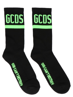 Gcds Logo Intarsia Socks