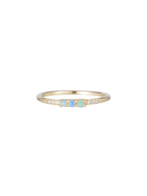 Equilibrium Trio Ring - Opal