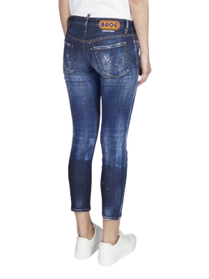 Dsquared2 Distressed Cropped Jrans