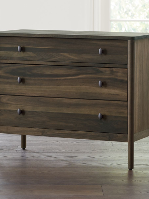 Gia Walnut 3-drawer Chest