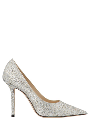 Jimmy Choo Love 100 Glittered Pumps