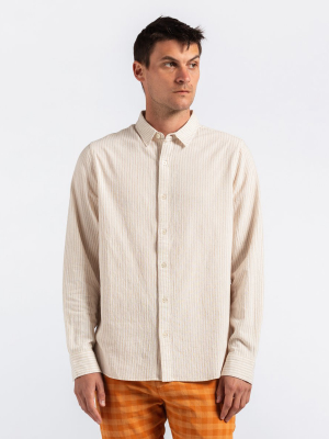 Teen L/s Woven Shirt In Bone