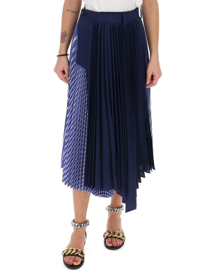 Sacai Panelled Pleated Skirt