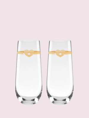 With Love Stemless Toasting Flute Pair