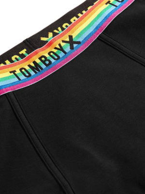 Boy Shorts - Black Rainbow