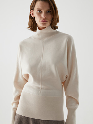 Cotton-merino Wool Mix Roll-neck Jumper