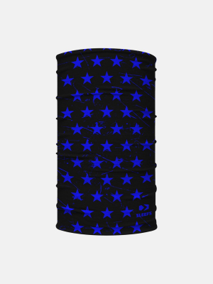 Stars Black Blue Neck Gaiter