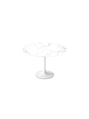 Statuario Venato Calacatta Quartz<sup>&copy;</sup> Tulip Dining Table - Round