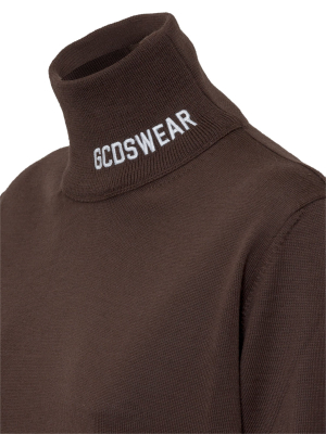 Gcds Turtleneck Logo Embroidered Jumper