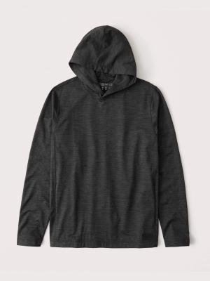 Air Knit Moisture-wicking Hooded Tee