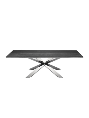 Couture Oxidized Grey Wood Dining Table