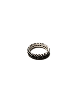 Jonathan Mckinney Argentium Silver Oxidized Twist Ring