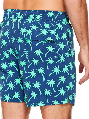 Navy & Spring Green Palms