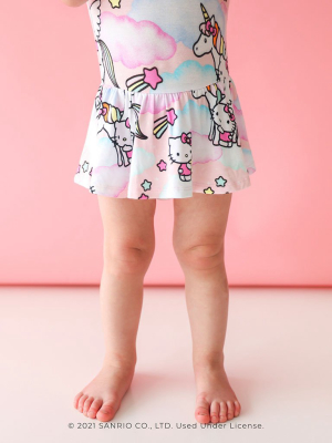 Hello Kitty® Unicorn Ruffled Cap Sleeve Twirl Skirt Bodysuit