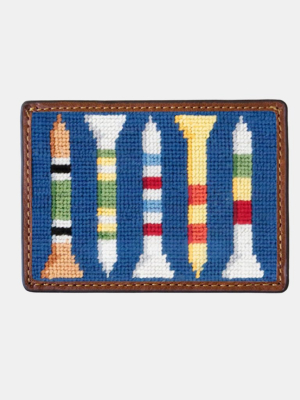 Smathers & Branson Golf Tees Needlepoint Card Wallet