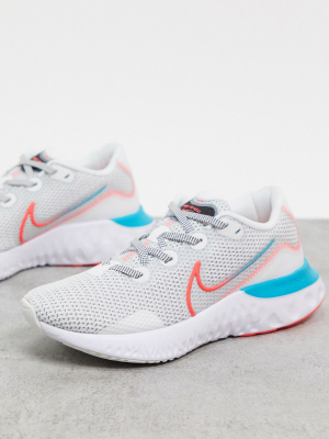 Nike Running Renew Sneakers In White