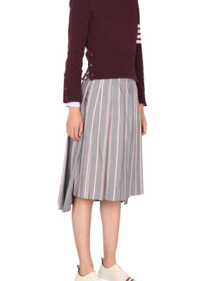 Thom Browne Pleated Asymmetric Skirt