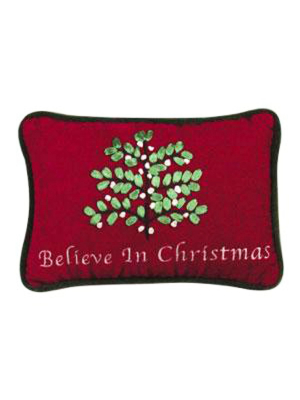 C&f Home 6" X 9" Believe In Christmas Embroidered Pillow