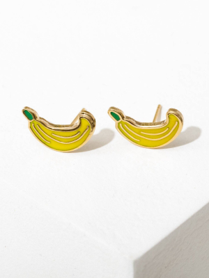 Banana Post Earrings