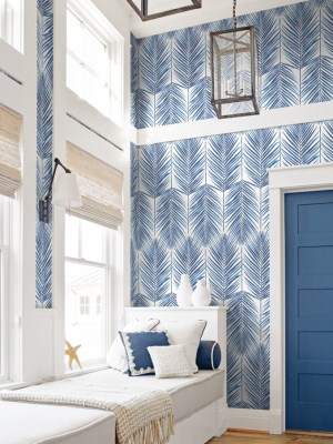 Paradise Wallpaper In Coastal Blue From The Beach House Collection By Seabrook Wallcoverings