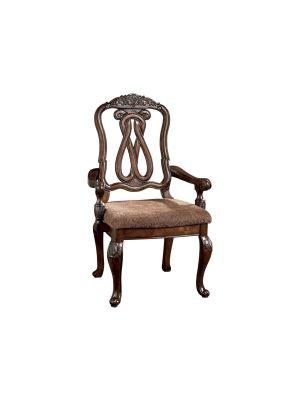 North Shore Dining Uph Armchair Dark Brown - Signature Design By Ashley